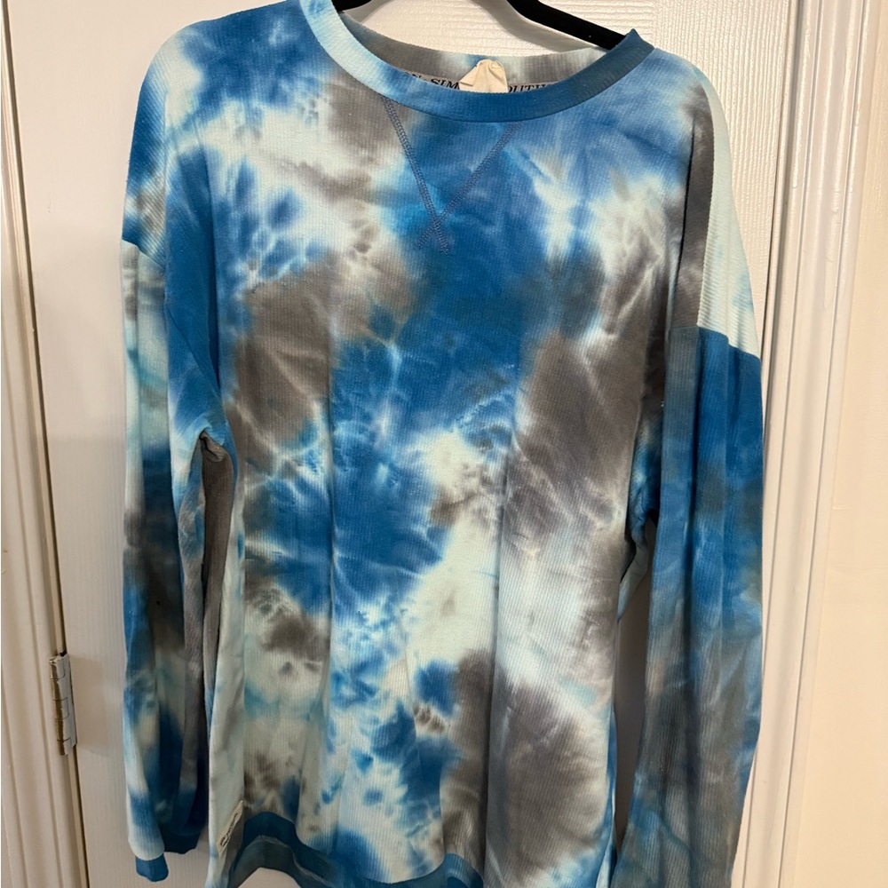 Simply Southern Tie-Dye Blue Shirt